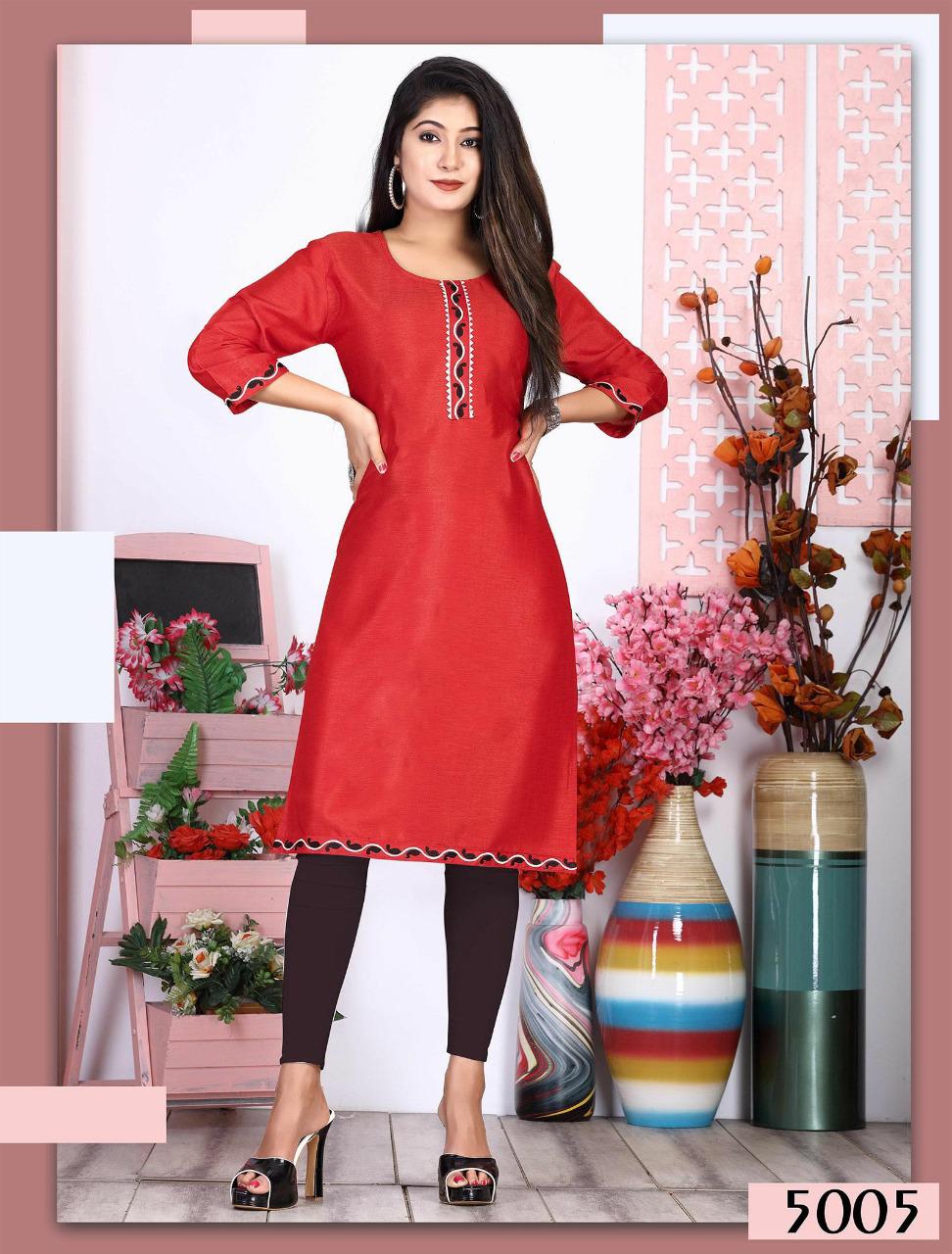 Riyaa Hemangi Heavy Rayon Regular Wear Designer Kurti Collection